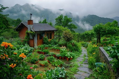 生态乡村小屋高清摄影大图 摄影图 下载至来源处