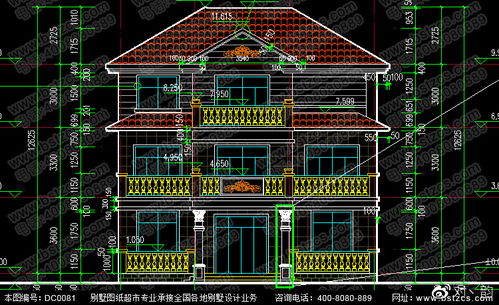 新农村经典三层住宅设计效果图及施工图