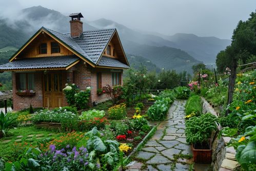 乡村小屋景色高清摄影大图 摄影图 下载至来源处